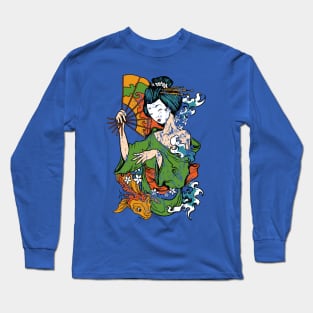 Geisha Koi Long Sleeve T-Shirt